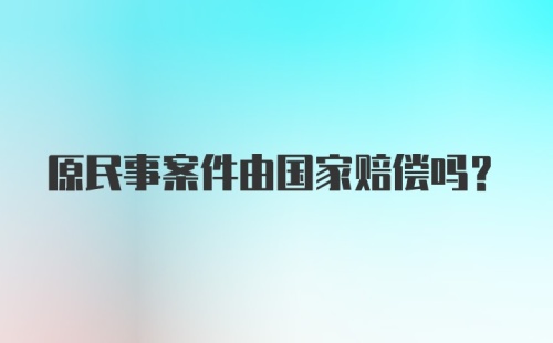 原民事案件由国家赔偿吗？