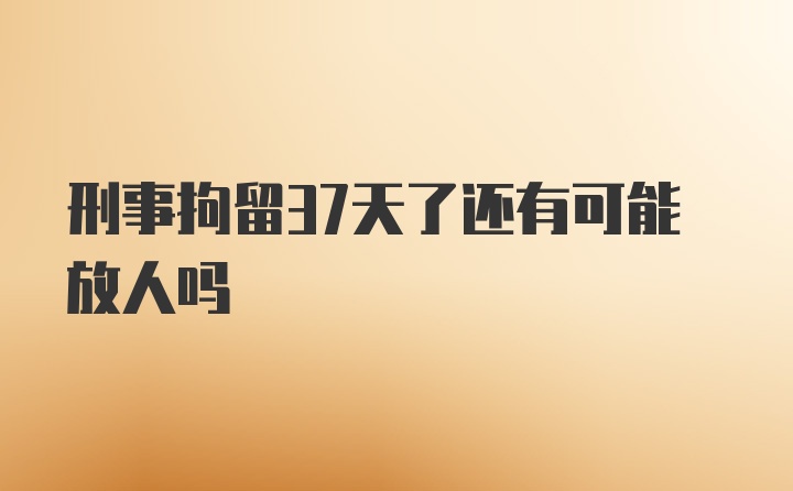 刑事拘留37天了还有可能放人吗