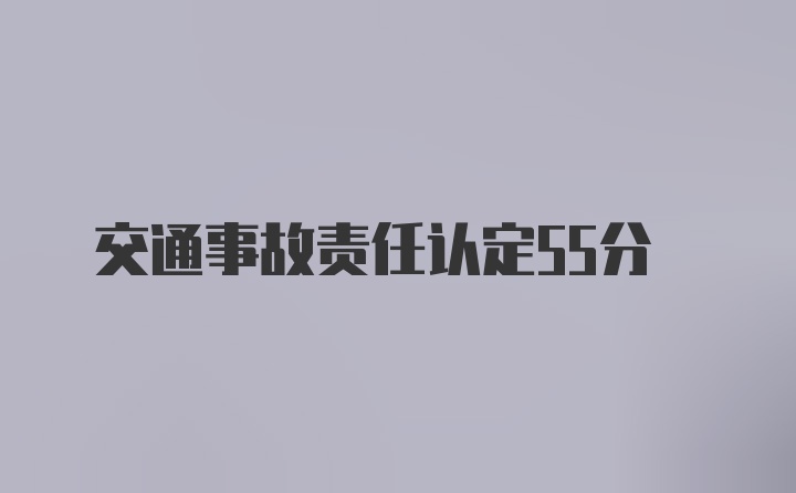 交通事故责任认定55分