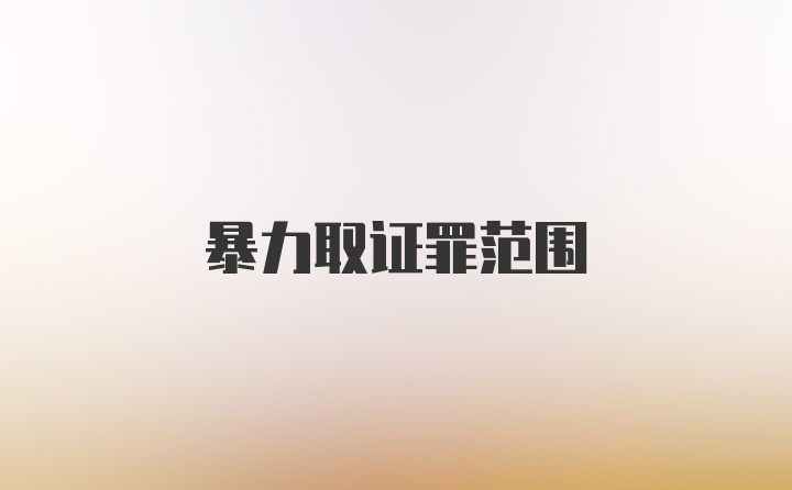 暴力取证罪范围