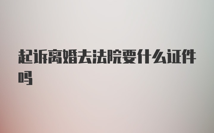 起诉离婚去法院要什么证件吗