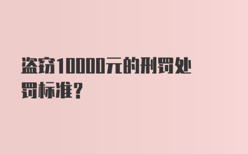 盗窃10000元的刑罚处罚标准？