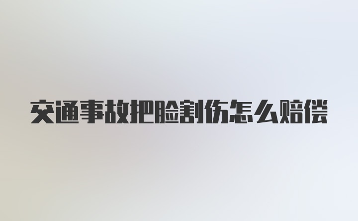 交通事故把脸割伤怎么赔偿