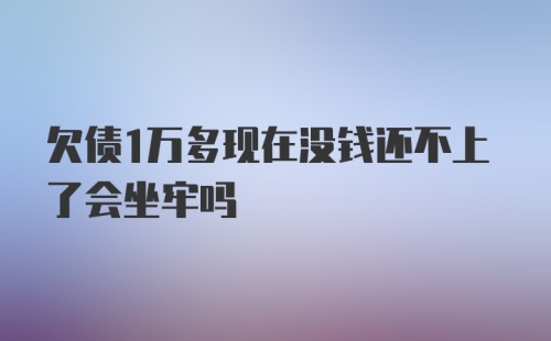 欠债1万多现在没钱还不上了会坐牢吗