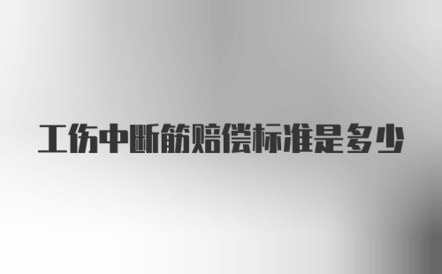 工伤中断筋赔偿标准是多少