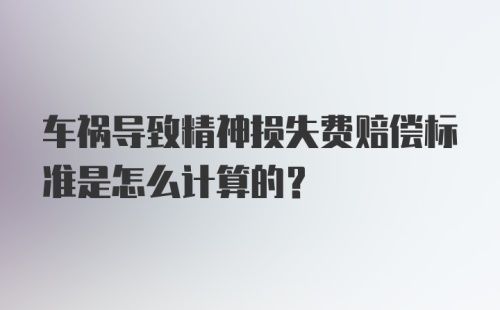 车祸导致精神损失费赔偿标准是怎么计算的？