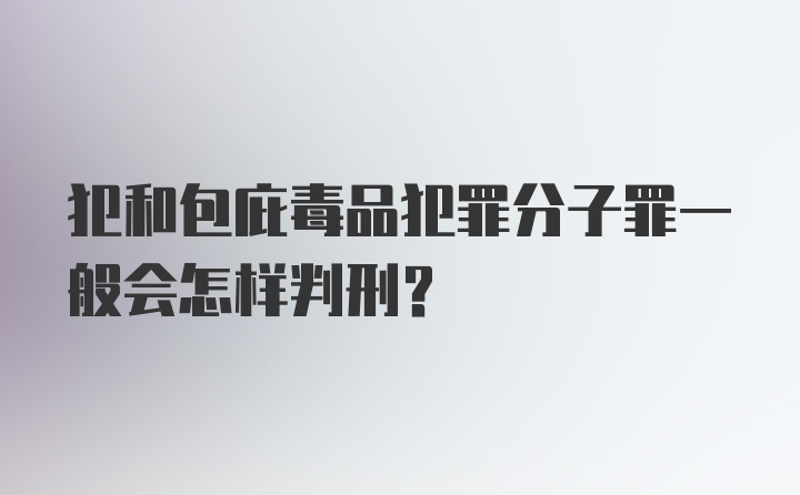 犯和包庇毒品犯罪分子罪一般会怎样判刑？