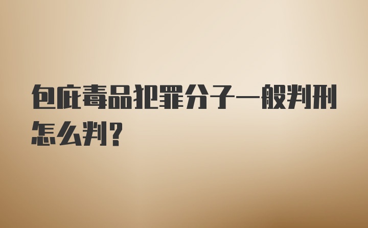 包庇毒品犯罪分子一般判刑怎么判？