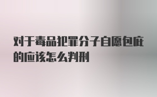 对于毒品犯罪分子自愿包庇的应该怎么判刑