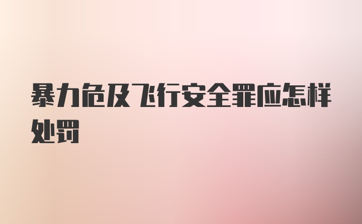 暴力危及飞行安全罪应怎样处罚