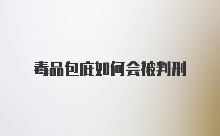 毒品包庇如何会被判刑