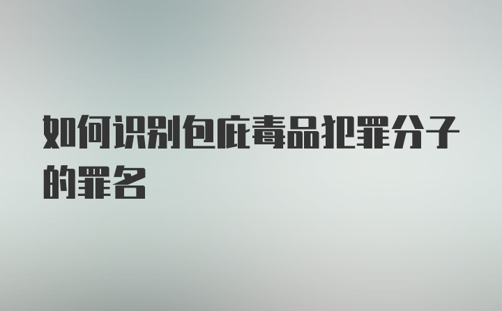 如何识别包庇毒品犯罪分子的罪名