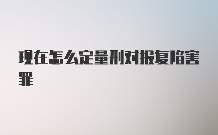 现在怎么定量刑对报复陷害罪