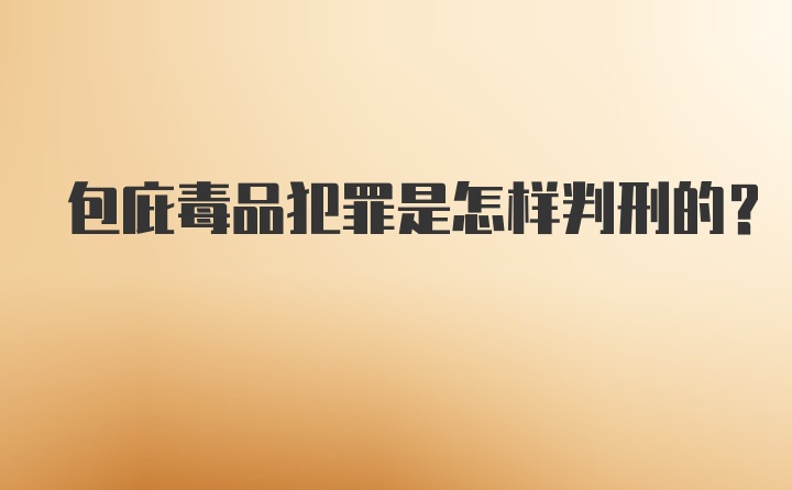 包庇毒品犯罪是怎样判刑的？