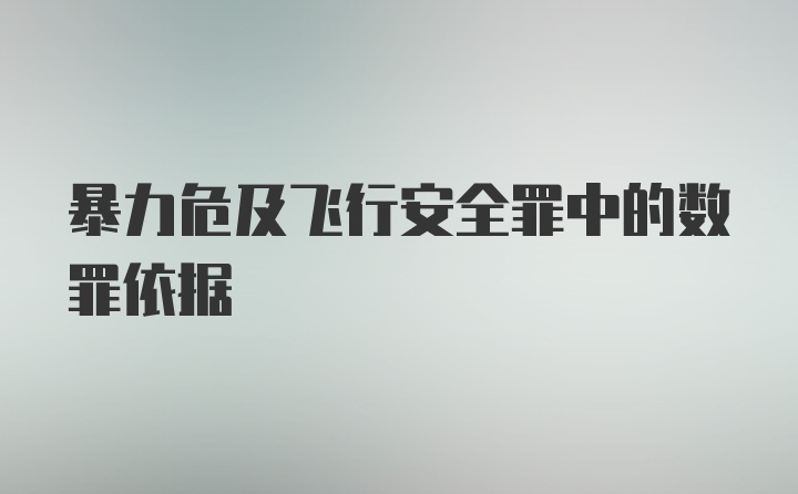 暴力危及飞行安全罪中的数罪依据