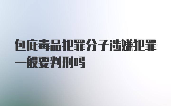 包庇毒品犯罪分子涉嫌犯罪一般要判刑吗