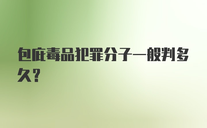 包庇毒品犯罪分子一般判多久？