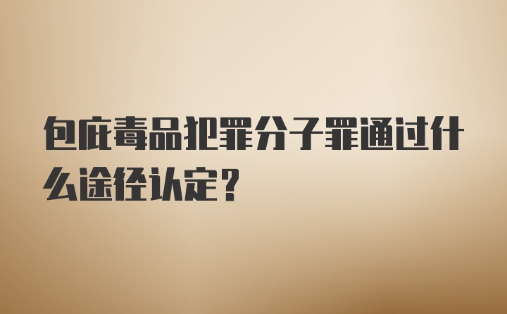 包庇毒品犯罪分子罪通过什么途径认定？