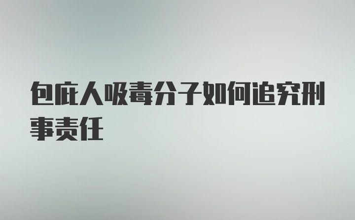 包庇人吸毒分子如何追究刑事责任