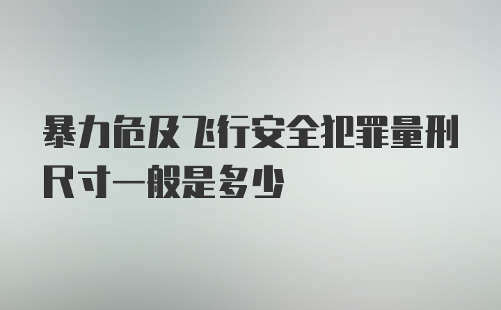 暴力危及飞行安全犯罪量刑尺寸一般是多少