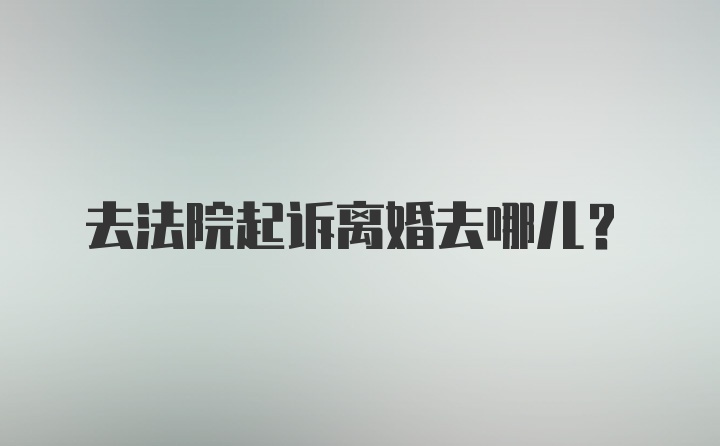 去法院起诉离婚去哪儿？