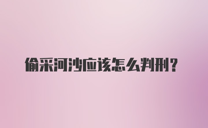 偷采河沙应该怎么判刑？