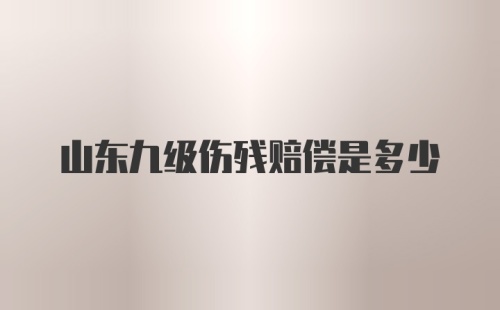 山东九级伤残赔偿是多少