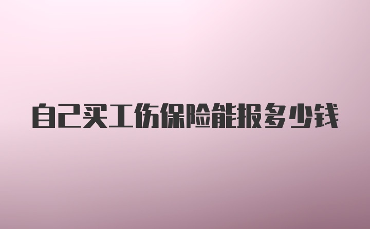 自己买工伤保险能报多少钱