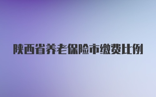 陕西省养老保险市缴费比例