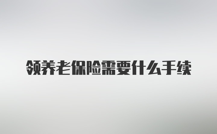 领养老保险需要什么手续