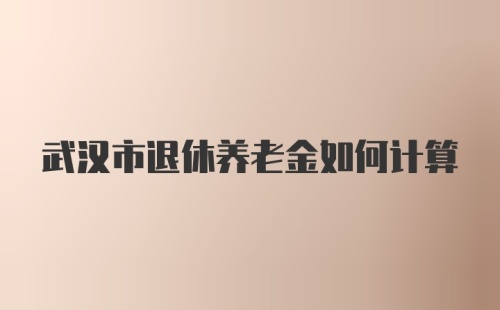 武汉市退休养老金如何计算