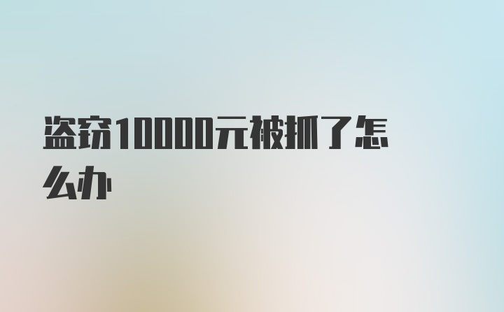 盗窃10000元被抓了怎么办