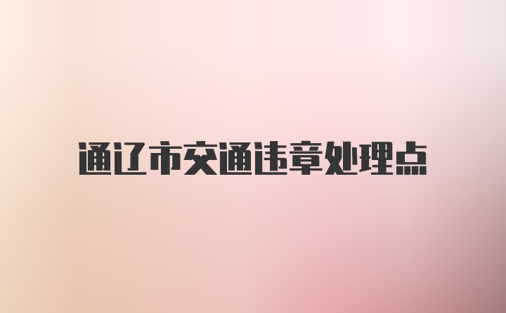 通辽市交通违章处理点