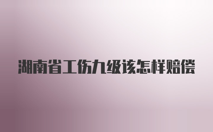 湖南省工伤九级该怎样赔偿