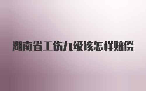 湖南省工伤九级该怎样赔偿