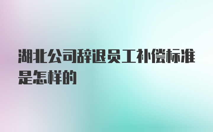 湖北公司辞退员工补偿标准是怎样的