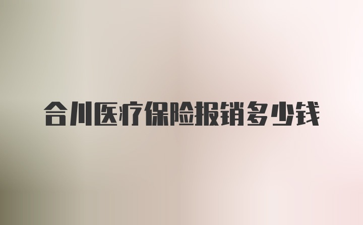 合川医疗保险报销多少钱