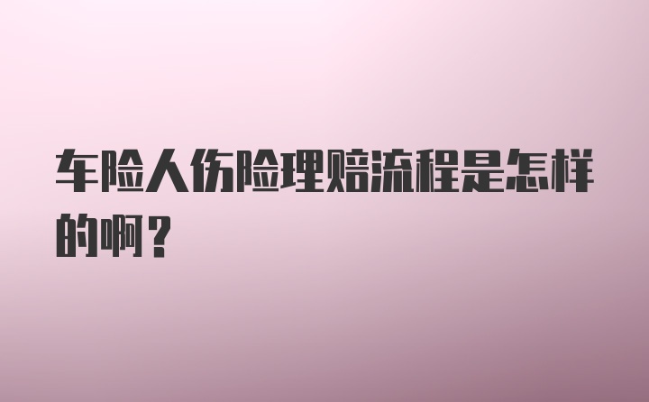 车险人伤险理赔流程是怎样的啊？