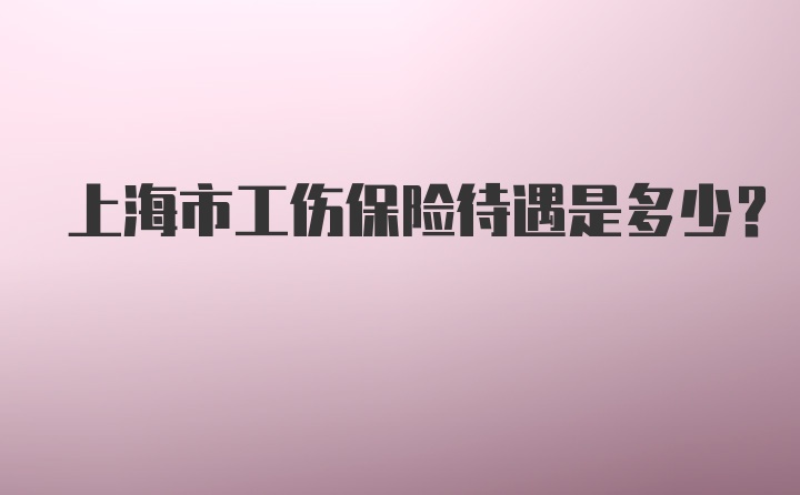 上海市工伤保险待遇是多少?