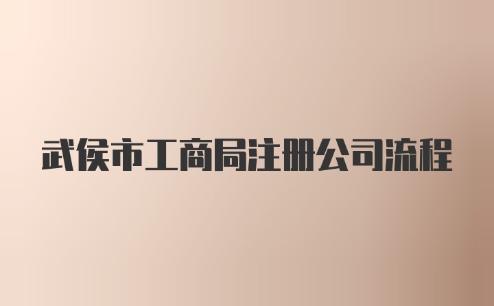 武侯市工商局注册公司流程