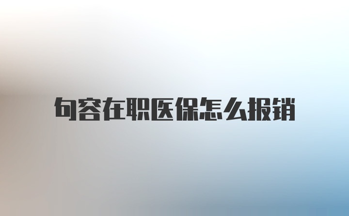 句容在职医保怎么报销