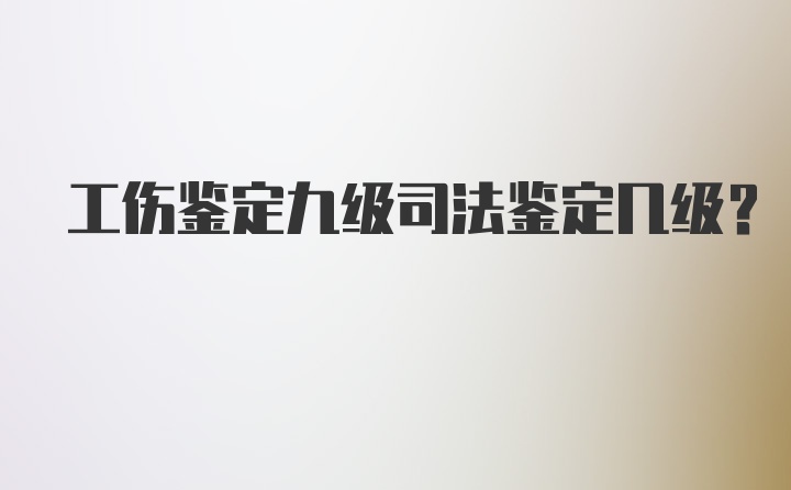 工伤鉴定九级司法鉴定几级?