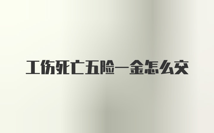 工伤死亡五险一金怎么交