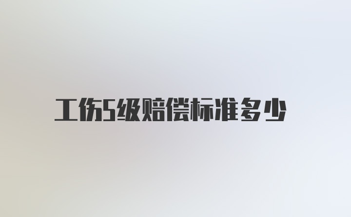 工伤5级赔偿标准多少