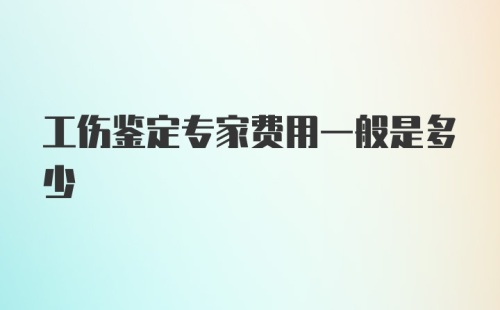 工伤鉴定专家费用一般是多少