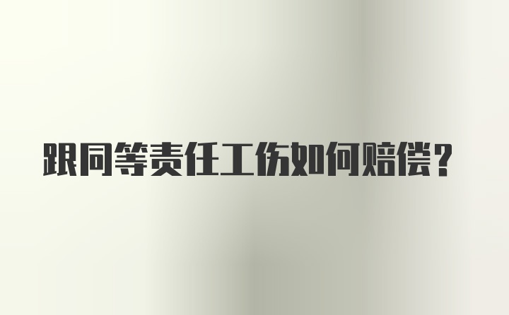 跟同等责任工伤如何赔偿？