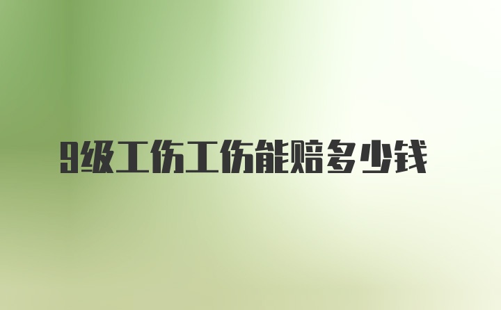 9级工伤工伤能赔多少钱