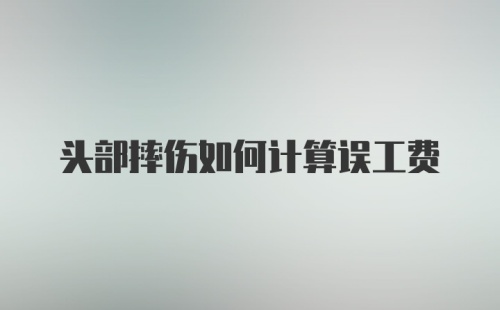 头部摔伤如何计算误工费