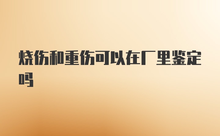 烧伤和重伤可以在厂里鉴定吗