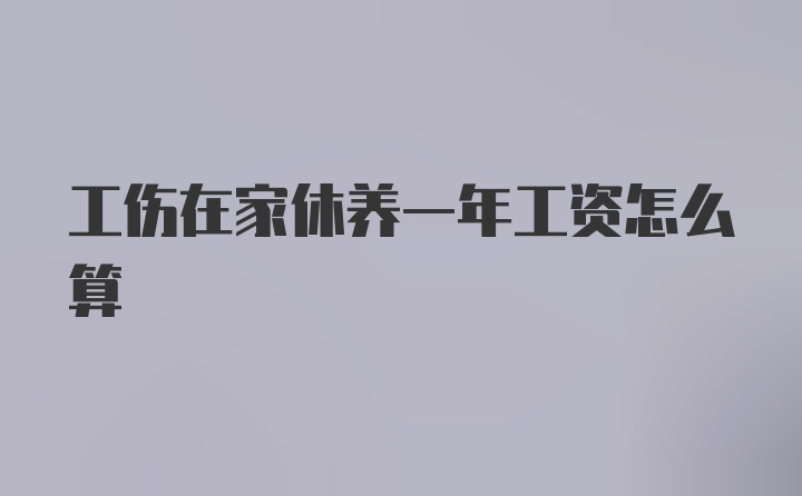 工伤在家休养一年工资怎么算